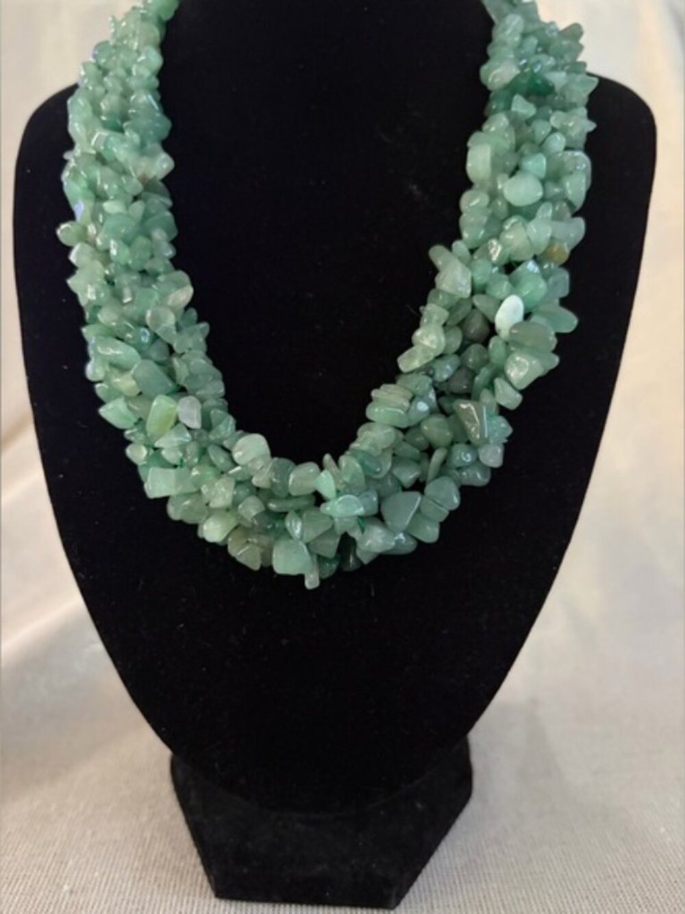 Green Multi-Strand Chip Necklace